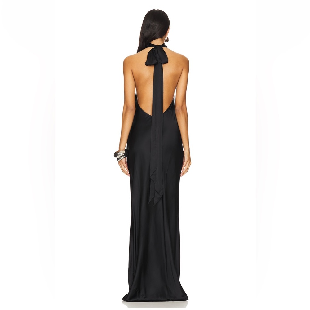 House of Harlow 1960 Black Halter Maxi Gown - Picture 3 of 6